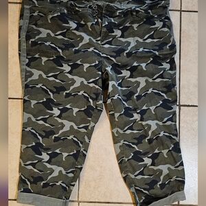 Camo print jeans